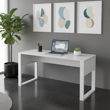 Imagem de Escrivaninha Mesa para Escritório Me4200 136cm Branco - Tecno Mobili