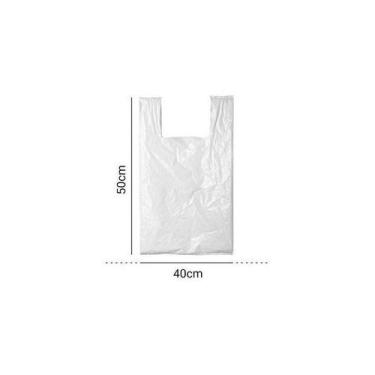 Imagem de Sacola Plástica Branca Polietileno Reciclado 40x50 Pct 5kg - Higipack