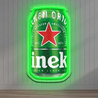 Imagem de Letreiro De Neon LED Vintage Em Formato De Lata De Cerveja Para Bar, P