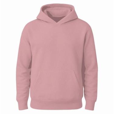 Imagem de Moletom Canguru Rosa Bebê em Moletom 3 Cabos Peluciado para Adulto - C