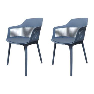 Imagem de Kit 2 Cadeiras Montreal Marcela Fratini Almofada em PU Estrutura em Po