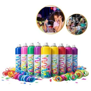 Imagem de Kit 3 Serpentina Spray Coloridas 250ml Retardante Festas Carnaval - Ar