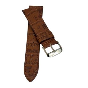 Imagem de Pulseira Relógio Couro 22mm Estampa Croco Marry Montan.LC118, Marrom, 