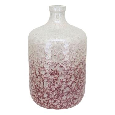 Imagem de VASO DECORATIVO ENFEITE PLANTA CERÂMICA 30x18x18cm ROSA