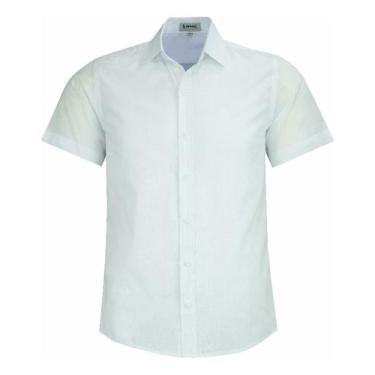 Imagem de Camisa Social Amil Masculina Manga Curta Comfort 1845, Branco, 7