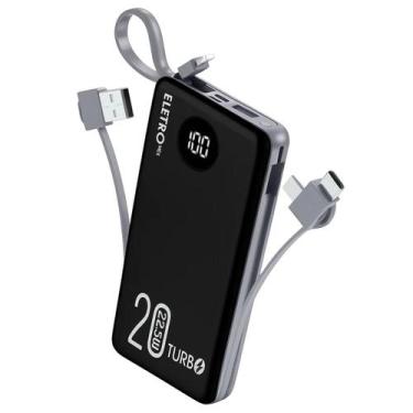 Imagem de Carregador Portátil Power Bank 20000mAh Universal Original Inova, Pret