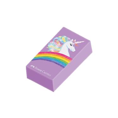 Imagem de Borracha Escolar Faber-Castell Unicórnio com Decoração Exclusiva e Formulação de Alta Qualidade Unidade Roxo