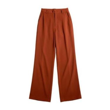 Imagem de Calça Hering Feminina Reta Em Alfaiataria Peach Touch-Feminino