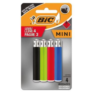 Imagem de 4 Isqueiro Bic Acendedor De Fogão Isqueiro Bic Multiuso Mini