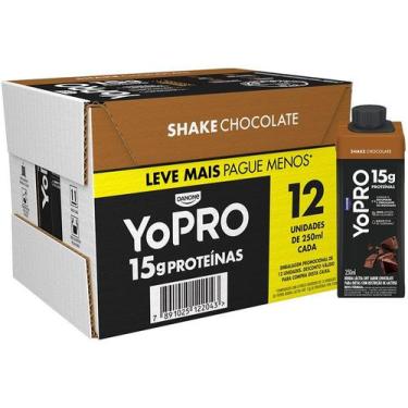 Imagem de Pack Bebida Láctea UHT com 15g de Proteínas YoPRO - Chocolate 250ml 12
