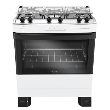 Imagem de Fogão a Gás de Piso 5 Bocas Mueller MFI5BF Mesa Inox Acendimento Automático Branco Bivolt