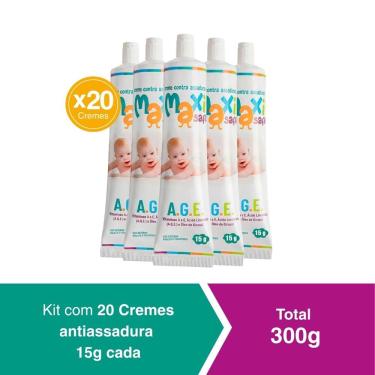 Imagem de KIT Creme Pomada de Assadura  Óleo Girassol A.G.E  15g Maxi Baby