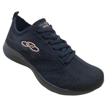Imagem de Tênis Feminino Olympikus UtraLeve Corrida Treino Caminhada, Preto, 35