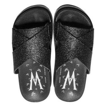 Imagem de Chinelo Infantil Grendene Kids Wandinha Dark Shine Menina, Preto, 29