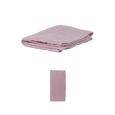 Imagem de Toalha de lavabo 25x50 de algodão rosa - MINISO