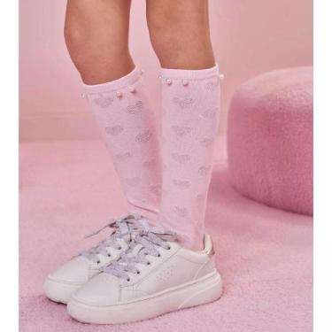 Imagem de Meia 3/4 Bota Sete Leguas Infanti Menina Rosa Perolas -, rosa, 25-29