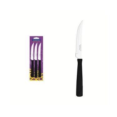 Imagem de Conjunto de Facas para Churrasco New Kolor Preto 3pçs - Tramontina, Pr