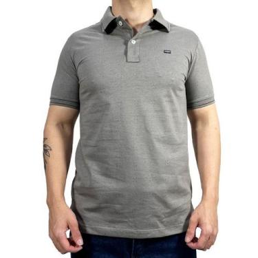 Imagem de Camisa Polo Masculina Cinza Jacquard Dawson, Cinza, P