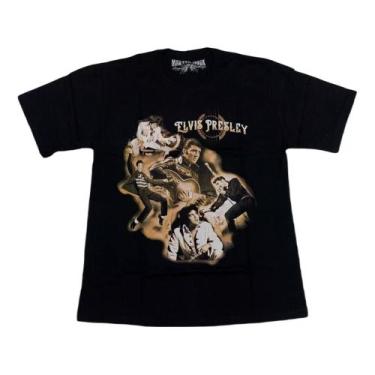 Imagem de Camiseta Elvis Presley Rei do Rock Rock Blusa Adulto Unissex Mr9010 MR