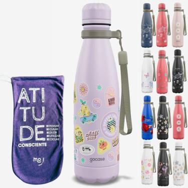 Imagem de KIT Garrafa Térmica Gocase URBAN Original 500ml Estampas com Eco Saqui