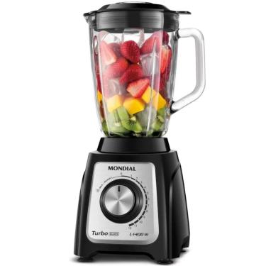 Imagem de Liquidificador Mondial L-1400-GI Turbo Vidro 1400W 2,2L com 12 Velocidades Preto 110V