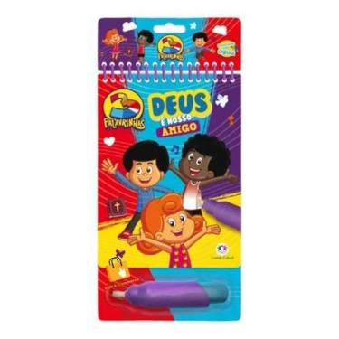 Imagem de Livro Infantil Aquabook Colorindo com Água 3 Palavrinhas Deus é Nosso 