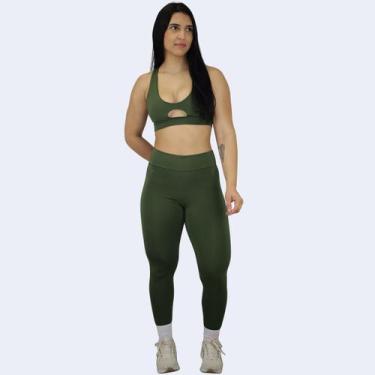 Imagem de Conjunto Feminino Fitness Dry Fit Cintura Alta Academia Yoga Pilates C