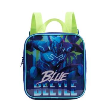 Imagem de Lancheira Escolar Infantil Blue Beetle Besouro Azul Xeryus, Azul