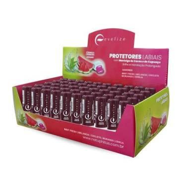 Imagem de Kit Display Protetor Labial Evelize Bastão e Saborizados, Cereja 50un