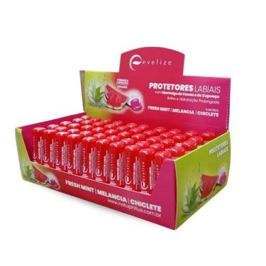 Imagem de Kit Display Protetor Labial Evelize Bastão e Saborizados, Melancia 50u