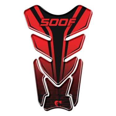 Imagem de Protetor de Tanque Resinado Honda CB 500F Vermelho PVC 3D 20x12cm Teu Adesivo