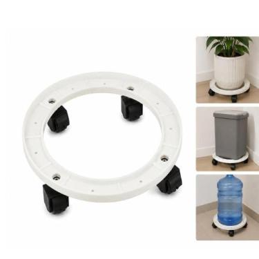 Imagem de Suporte com Rodinhas para Vasos e Objetos Decorativos em Plástico Resi