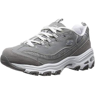 Imagem de Skechers D'Lites-Biggest Fan Sapatilhas para meninas, Cinza, 7-8.5