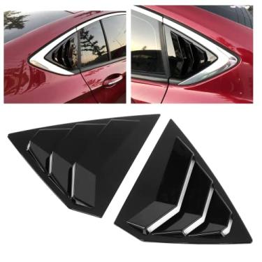Imagem de Capa para janela, 2 peças de para-choque, resistente ABS não desbota, resistente para janela traseira, acabamento leve para substituição de carro para Regal 2017-2021