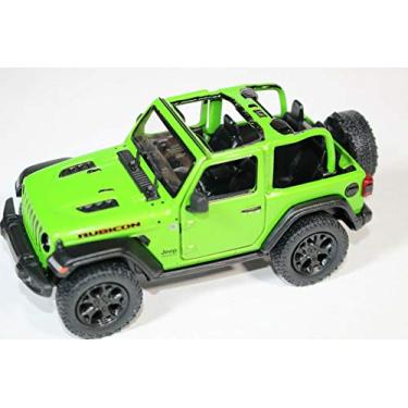 Imagem de KiNSMART - Jeep Wrangler Rubicon Off Road 4x4 5 inch 1:34 Scale Die Cast Model Replica Toy Car Opentop Green