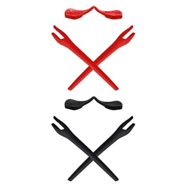 Imagem de Mryok Kits de reposição para óculos de sol Oakley Radar EV Path XS OJ9001, Vermelho e preto, One Size