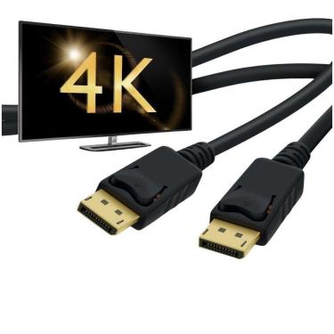 Imagem de Cabo Displayport 1.4a 240hz 8k 1.8m Triplo Blindado + Trava