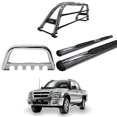 Imagem de Kit Quebra Mato+Santo Ant Duplo+Estribo Oval S10 94/11 Preto