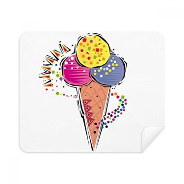 Imagem de Pano de limpeza de tela com elemento de bola de gelo azul amarela vermelha 2 peças tecido de camurça