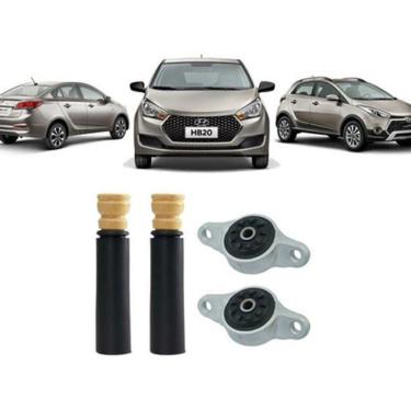 Imagem de 2 Kit Coxim Batente Coifa Traseiro Hb20 2015 2016 2017 2018