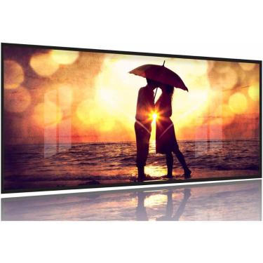 Imagem de Quadro Decorativo Casal Guarda Chuva 130x60 Moldura Preta 2x2