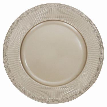 Imagem de Sousplat Redondo Decorativo Natalino Champanhe 33x33x33cm