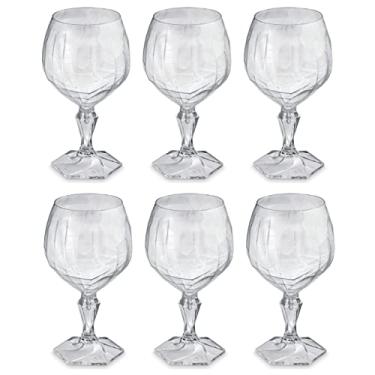 Imagem de Kit 6 Taça Plástica Para Água Suco Chá Gin Festa 350ml Tango Transparente - Uz - Transparente