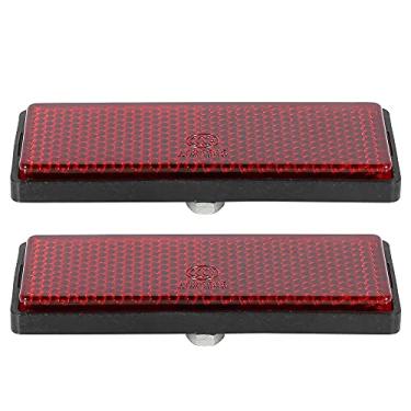 Imagem de F FIERCE CYCLE Par M6x1.0 Vermelho Retângulo Universal Parafuso Montagem Refletor Refletor Refletor de Aviso para Moto Bike