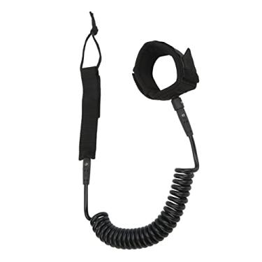 Imagem de Coleira para prancha de surfe, correia de surfe segura de mola enrolada de 2,1 cm a 3,6 m, corda ajustável para pé com punho no tornozelo para SUP Paddle Board, Longboard, Shortboard (3,6 m)