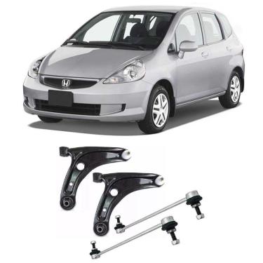 Imagem de Bandeja + Bieleta Honda Fit Dianteiro 2003 Até 2008 O Par