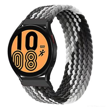 Imagem de Pulseira de relógio de 20 mm, trançada Solo Loop compatível com Samsung Galaxy Watch 5/5 Pro/4/4 Classic/3 41 mm/Active 2/Active para Amazfit BIP/GTR 42 mm/GTS/2/2e/3 para Huawei Watch GT/2/2e/pro 42 mm
