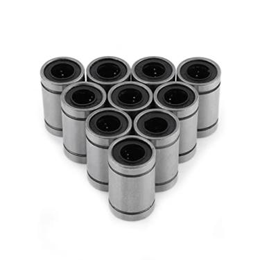 Imagem de Conjunto com 10 peças de buchas de rolamento de esferas Kaufpart para CNC, impressora 3D e hastes de 8mm; Dimensões de 8mm (ID) x 15mm (OD) x 24mm (H) proporcionam alta precisão e deslizamento suave.