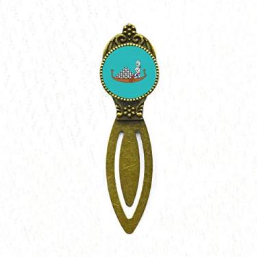 Imagem de Barco de madeira Panamá múmia barco de futebol marcador de página retrô etiqueta de escritório