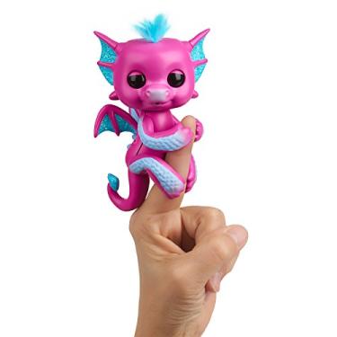 Imagem de Fingerlings - Glitter Dragon - Sandy (Pink with Blue) - Interactive Baby Collectible Pet - By WowWee